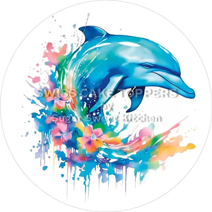 Delfin Tortenaufleger7 – essbar & personalisierbar - Fondant- Torten- Cupcakeaufleger Sugar Sweet Kitchen