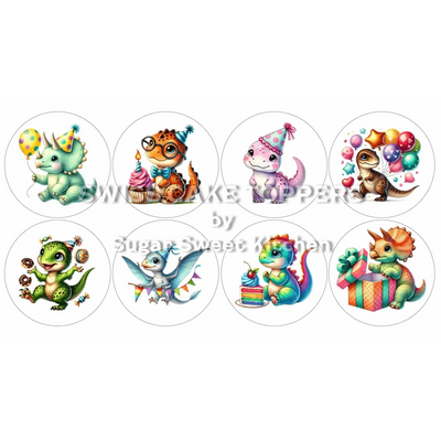 Dino-Cupcakes- & Dessertaufleger1 - personalisierbar