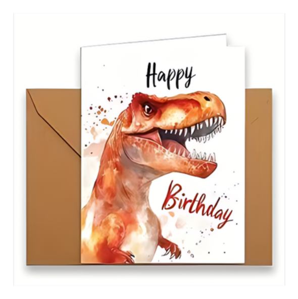 Dinosaurier Geburtstagskarte mit Umschlag1 / 1Stk. - Karten Sugar Sweet Kitchen
