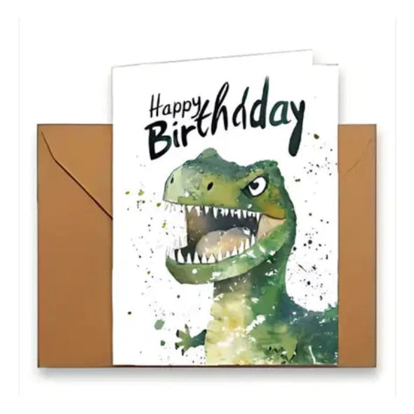 Dinosaurier Geburtstagskarte mit Umschlag4 / 1Stk. - Karten Sugar Sweet Kitchen