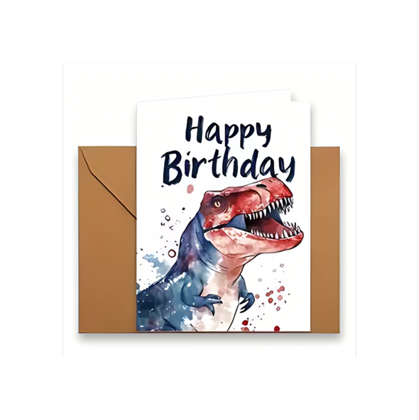 Dinosaurier Geburtstagskarte mit Umschlag5 / 1Stk. - Karten Sugar Sweet Kitchen