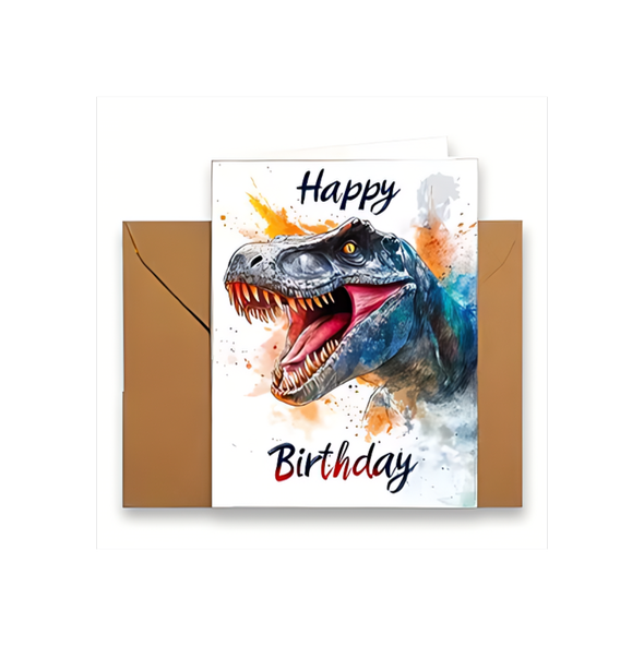 Dinosaurier Geburtstagskarte mit Umschlag6 / 1Stk. - Karten Sugar Sweet Kitchen