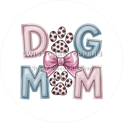 Dog Mom-Tortenaufleger - personalisierbar