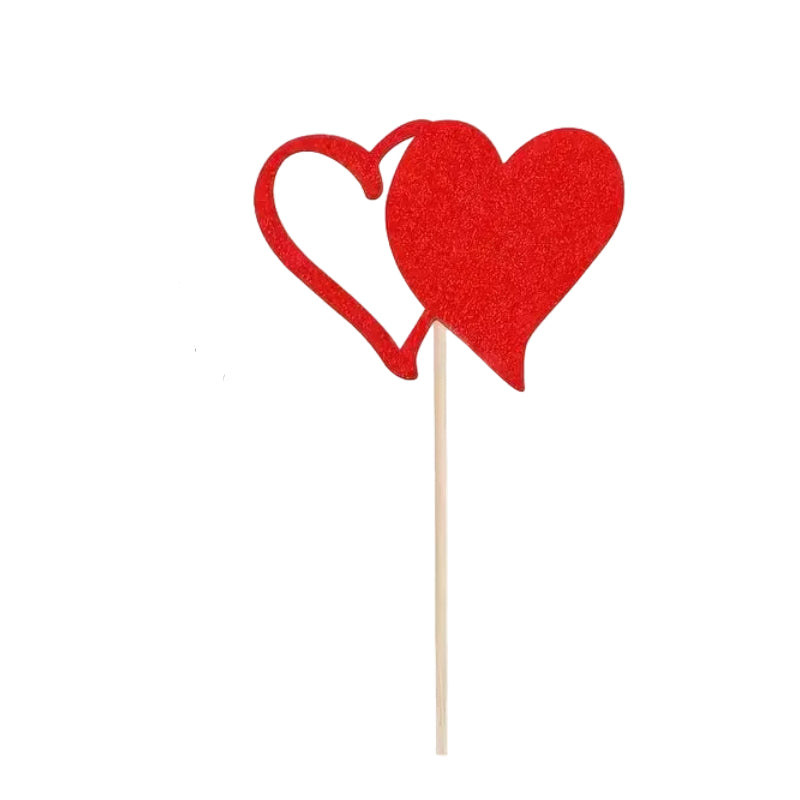 Cupcake Topper Herz / 6Stk. - Dekorationen nicht essbar Sugar Sweet Kitchen