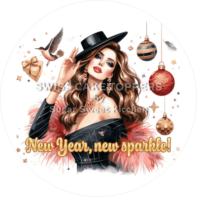 Edler New Year-Tortenaufleger3 - personalisierbar