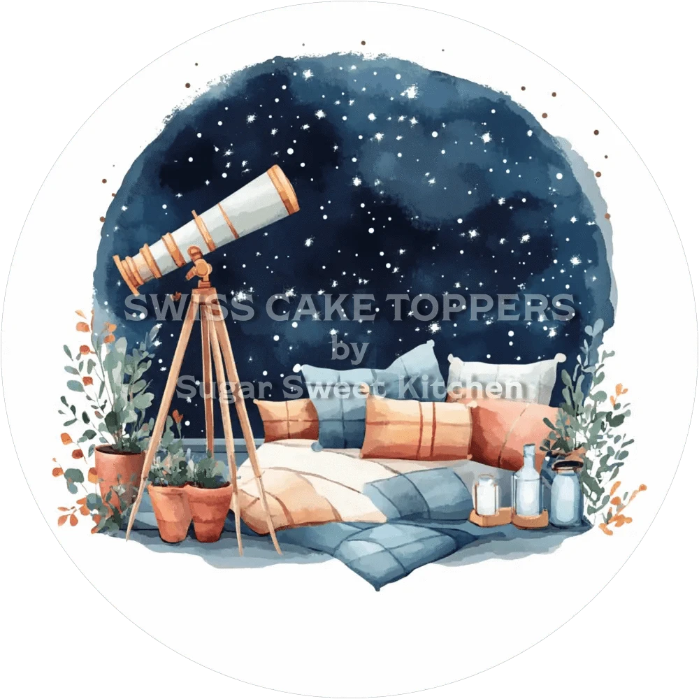 Einmaliger Astrologie-Tortenaufleger5 - personalisierbar - Fondant- Torten- & Cupcakeaufleger Sugar Sweet Kitchen