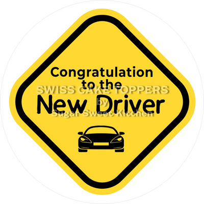 Einmaliger Auto-Führerschein-Tortenaufleger1 -  personalisierbar