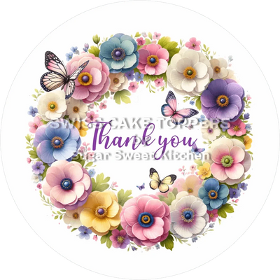 Einmaliger Danke-Tortenaufleger1 - personalisierbar