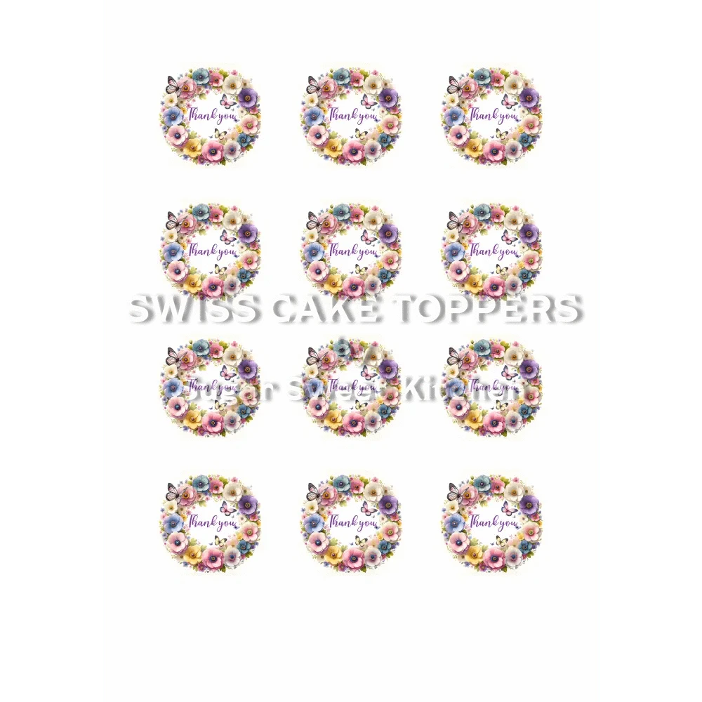 Einmaliger Danke-Tortenaufleger1 - personalisierbar - Fondant- Torten- & Cupcakeaufleger Sugar Sweet Kitchen