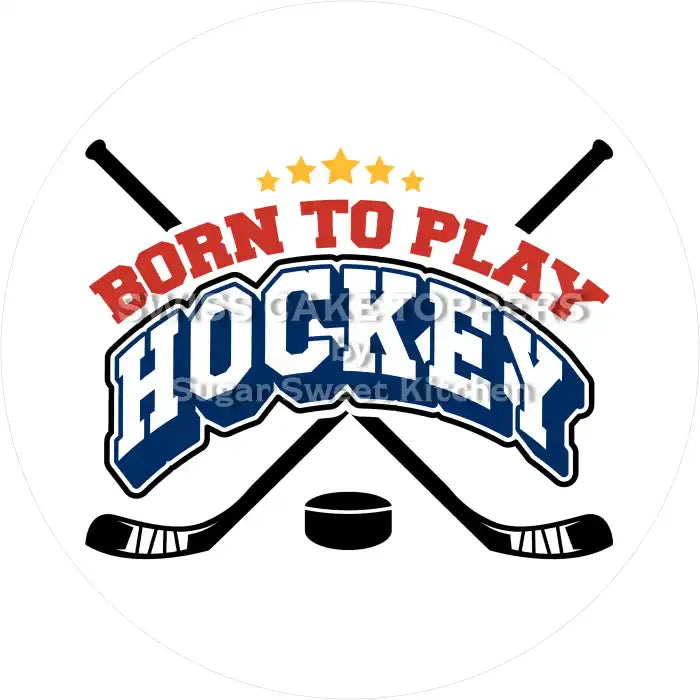 Einmaliger Eishockey-Tortenaufleger3 - personalisierbar - Fondant- Torten- & Cupcakeaufleger Sugar Sweet Kitchen