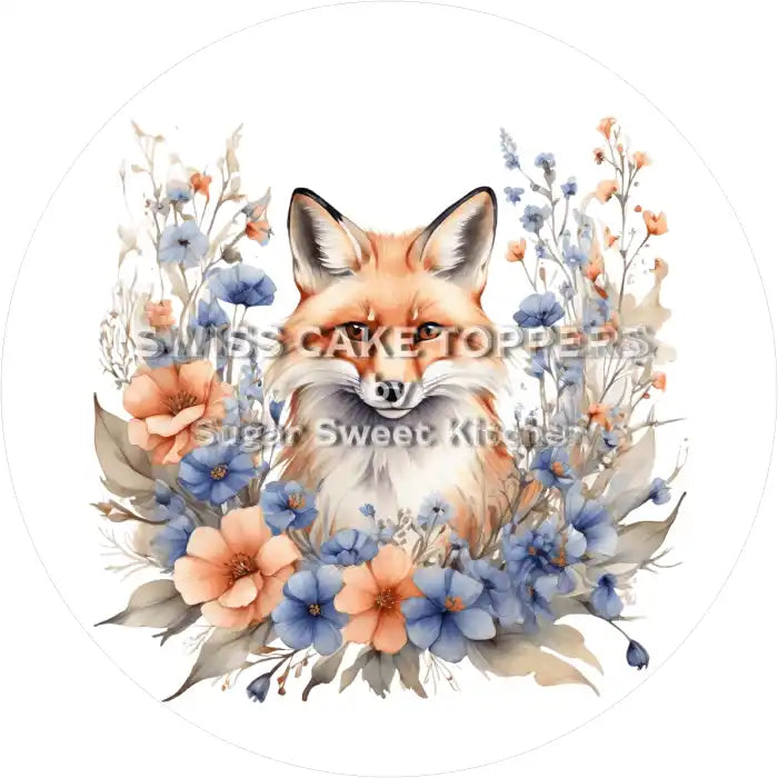 Einmaliger Fuchs-Tortenaufleger1 - personalisierbar - Fondant- Torten- & Cupcakeaufleger Sugar Sweet Kitchen