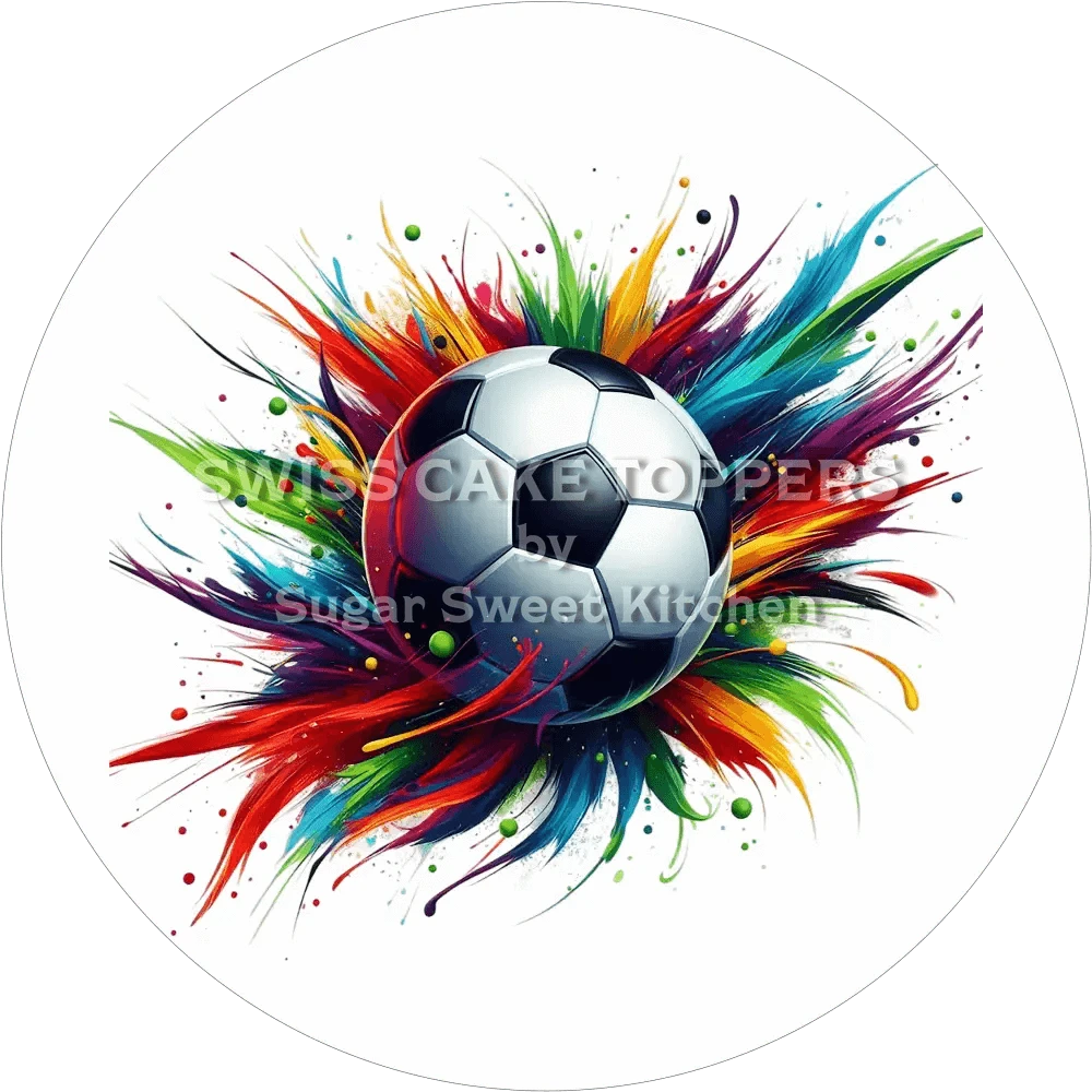Einmaliger Fussball-Tortenaufleger2 - personalisierbar - Fondant- Torten- & Cupcakeaufleger Sugar Sweet Kitchen
