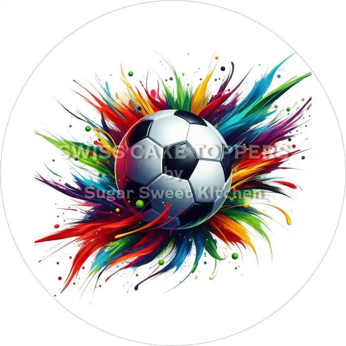 Einmaliger Fussball-Tortenaufleger2 - personalisierbar - Fondant- Torten- & Cupcakeaufleger Sugar Sweet Kitchen