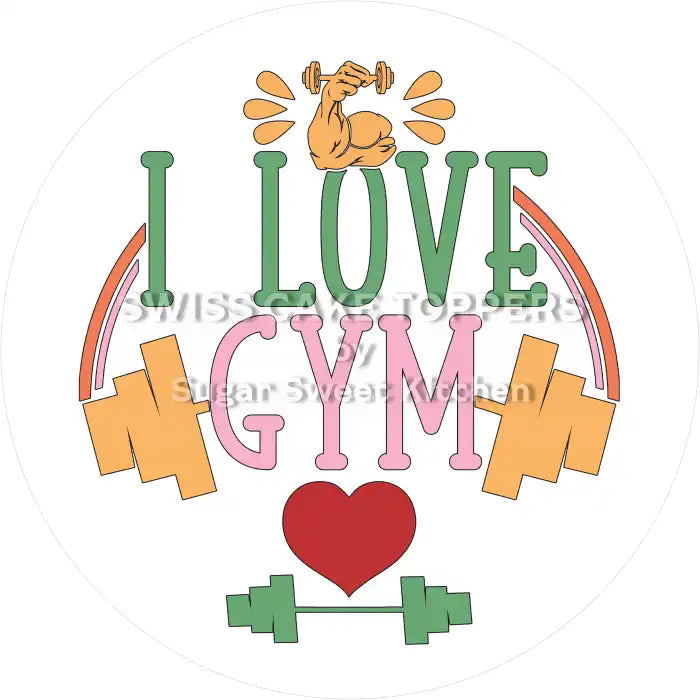 Einmaliger Gym-Tortenaufleger4 - personalisierbar - Fondant- Torten- & Cupcakeaufleger Sugar Sweet Kitchen