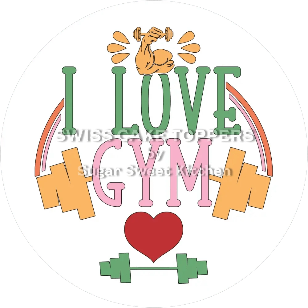 Einmaliger Gym-Tortenaufleger4 - personalisierbar - Fondant- Torten- & Cupcakeaufleger Sugar Sweet Kitchen