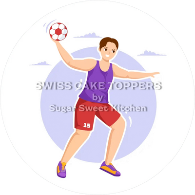 Einmaliger Handball-Tortenaufleger2 - personalisierbar