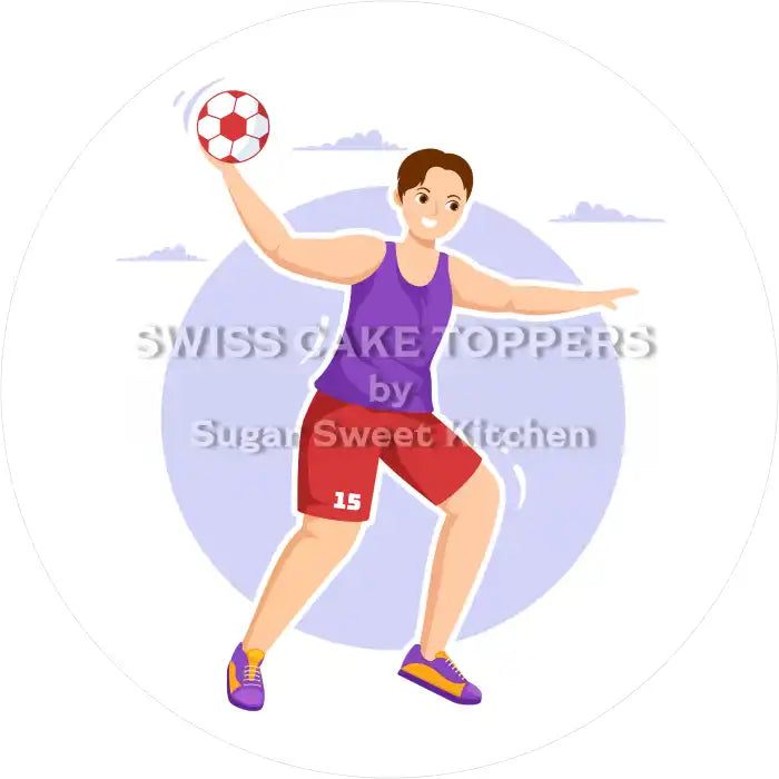Einmaliger Handball-Tortenaufleger2 - personalisierbar - Fondant- Torten- & Cupcakeaufleger Sugar Sweet Kitchen