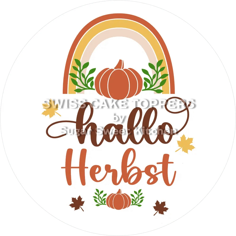 Einmaliger Herbst-Tortenaufleger2 - personalisierbar - Fondant- Torten- & Cupcakeaufleger Sugar Sweet Kitchen