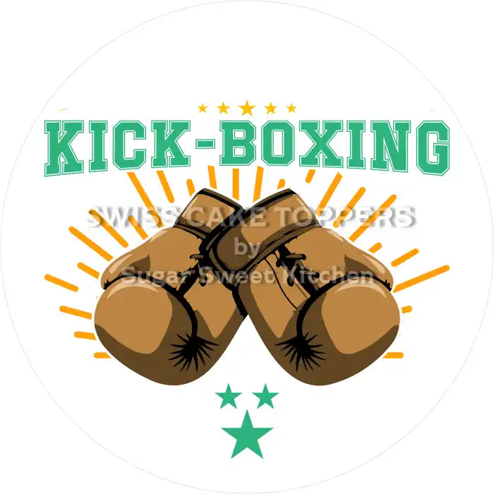 Einmaliger Kick-Boxing-Tortenaufleger1 - personalisierbar - Fondant- Torten- & Cupcakeaufleger Sugar Sweet Kitchen