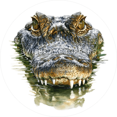 Einmaliger Krokodil-Tortenaufleger3 - personalisierbar