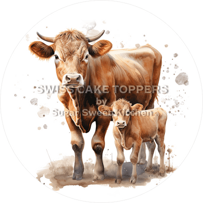 Einmaliger Kuh-Tortenaufleger6 - personalisierbar
