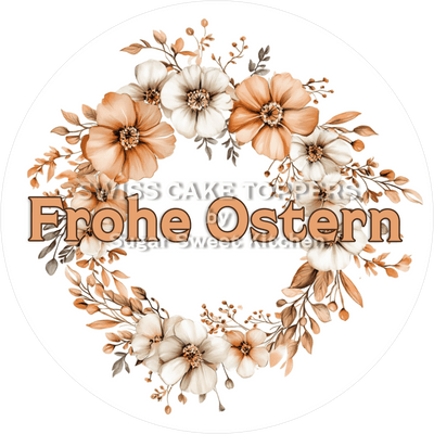 Einmaliger Oster-Tortenaufleger - Flower17 - personalisierbar