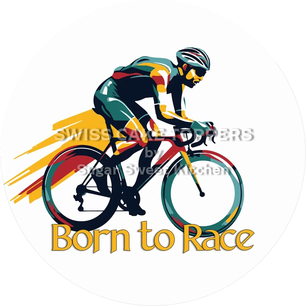 Einmaliger Radsport-Tortenaufleger3 - personalisierbar - Fondant- Torten- & Cupcakeaufleger Sugar Sweet Kitchen