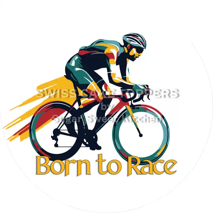 Einmaliger Radsport-Tortenaufleger3 - personalisierbar - Fondant- Torten- & Cupcakeaufleger Sugar Sweet Kitchen