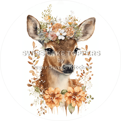 Einmaliger Reh-Tortenaufleger1 - personalisierbar