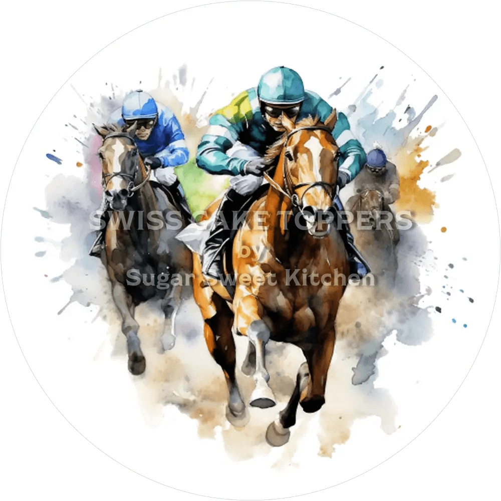 Einmaliger Reiter-Tortenaufleger1 - personalisierbar - Fondant- Torten- & Cupcakeaufleger Sugar Sweet Kitchen