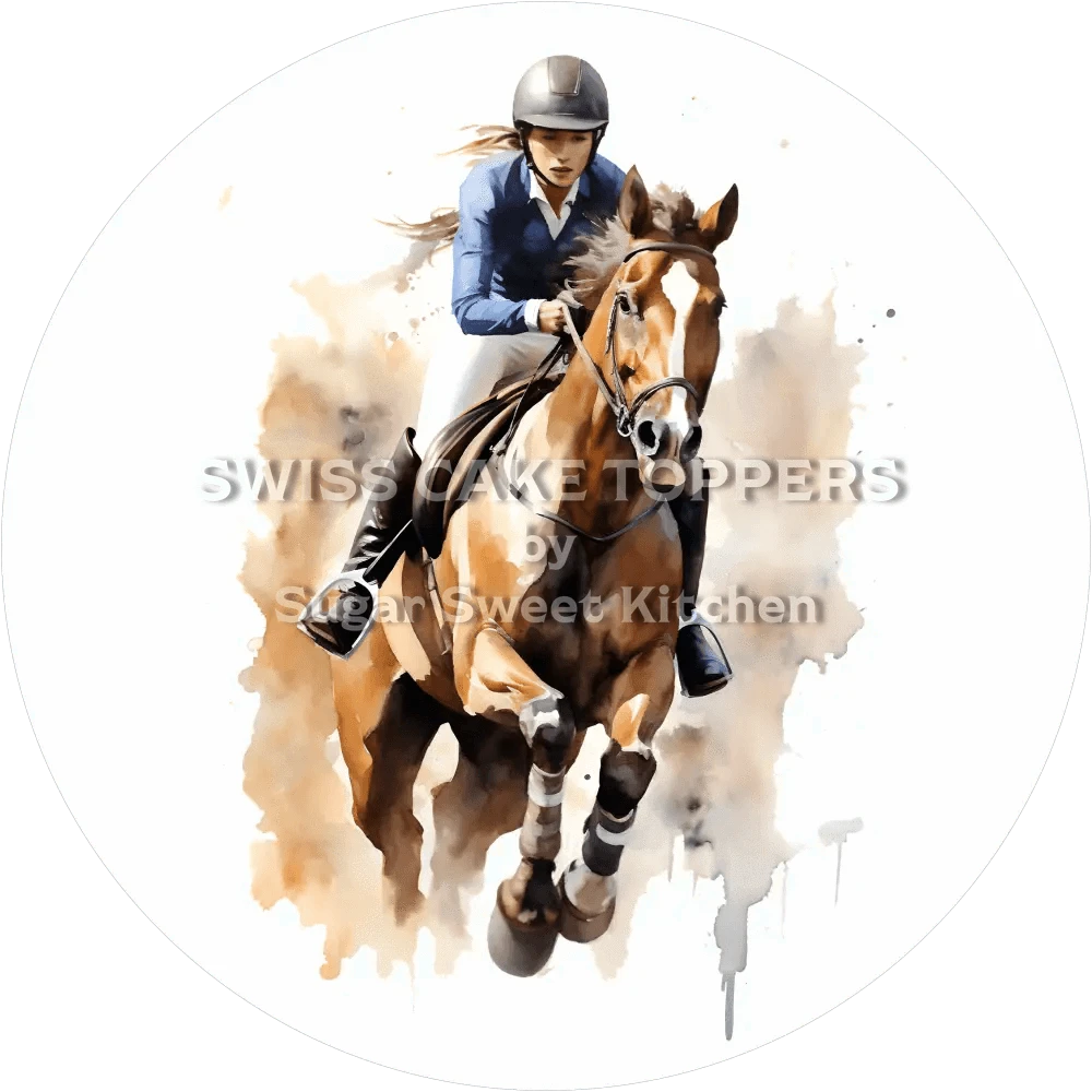 Einmaliger Reiter-Tortenaufleger6 - personalisierbar - Fondant- Torten- & Cupcakeaufleger Sugar Sweet Kitchen