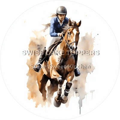 Einmaliger Reiter-Tortenaufleger6 -  personalisierbar