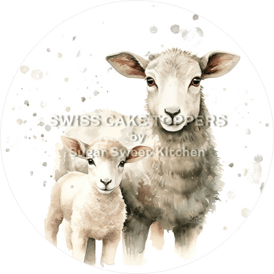 Einmaliger Schaf-Tortenaufleger1 - personalisierbar