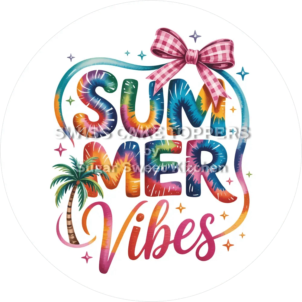 Einmaliger Sommer-Tortenaufleger4 - personalisierbar - Fondant- Torten- & Cupcakeaufleger Sugar Sweet Kitchen