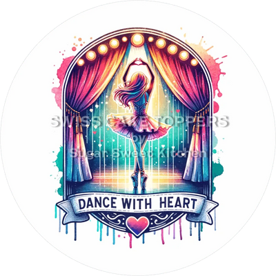 Einmaliger Tanz-Tortenaufleger1 -  personalisierbar