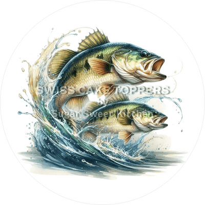 Einmaliger Tortenaufleger Fischen3 - personalisierbar