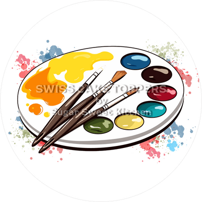 Einmaliger Tortenaufleger für Maler - personalisierbar