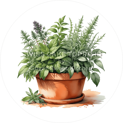 Einmaliger Tortenaufleger mit Kräutern7 - personalisierbar