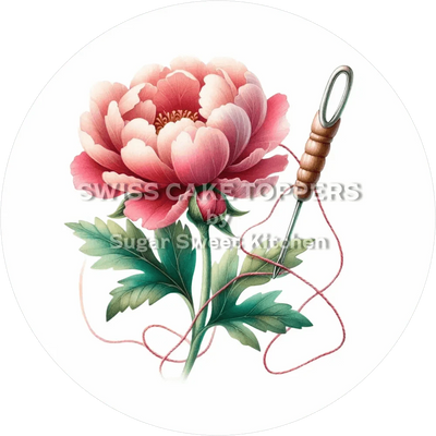 Einmaliger Tortenaufleger Sticken3 - personalisierbar