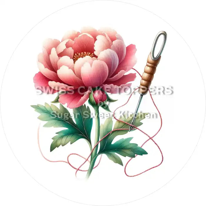 Einmaliger Tortenaufleger Sticken3 - personalisierbar - Fondant- Torten- & Cupcakeaufleger Sugar Sweet Kitchen