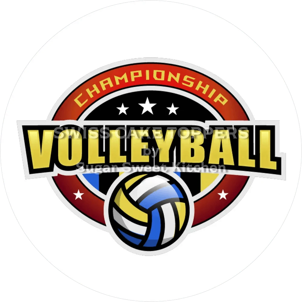 Einmaliger Volleyball-Tortenaufleger2 - personalisierbar - Fondant- Torten- & Cupcakeaufleger Sugar Sweet Kitchen