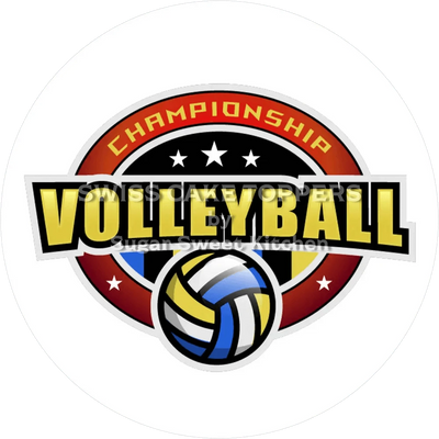 Einmaliger Volleyball-Tortenaufleger2 -  personalisierbar