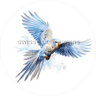 Einmaliger Wellensittich-Tortenaufleger16 - personalisierbar