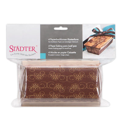 Moule de cuisson en papier Städter, moule à cake / 4 pcs