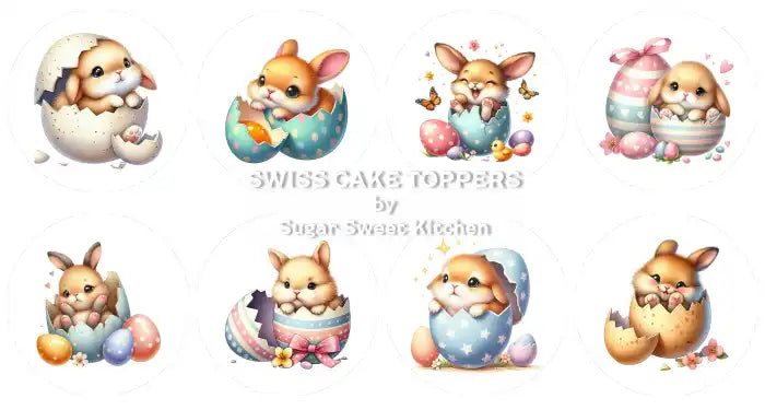 Einzigartige Oster-Cupcakes- & Dessertaufleger2 - Fondant- Torten- Cupcakeaufleger Sugar Sweet Kitchen