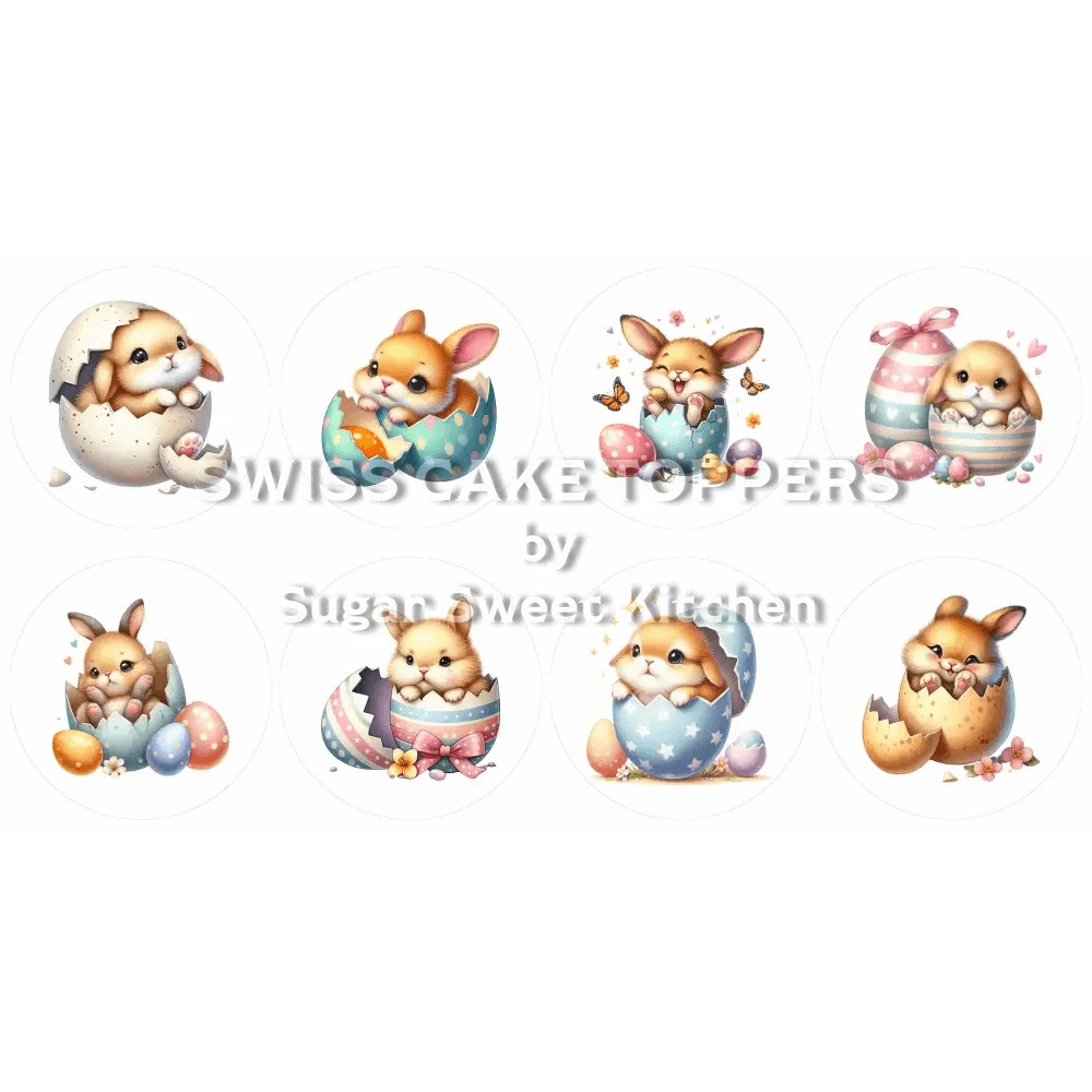 Einzigartige Oster-Cupcakes- & Dessertaufleger2 - personalisierbar - Fondant- Torten- Cupcakeaufleger Sugar Sweet