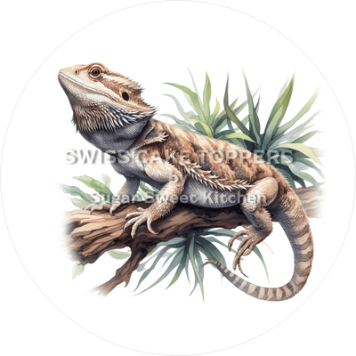 Einzigartiger Bartagamen-Tortenaufleger2 - personalisierbar