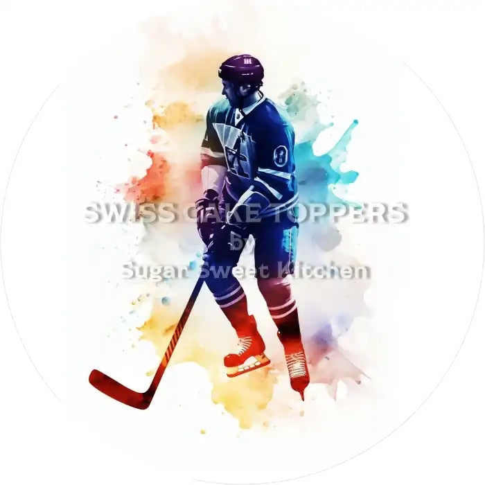 Einzigartiger Eishockey-Tortenaufleger2- personalisierbar - Fondant- Torten- & Cupcakeaufleger Sugar Sweet Kitchen