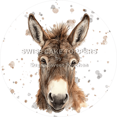 Einzigartiger Esel-Tortenaufleger6 - personalisierbar