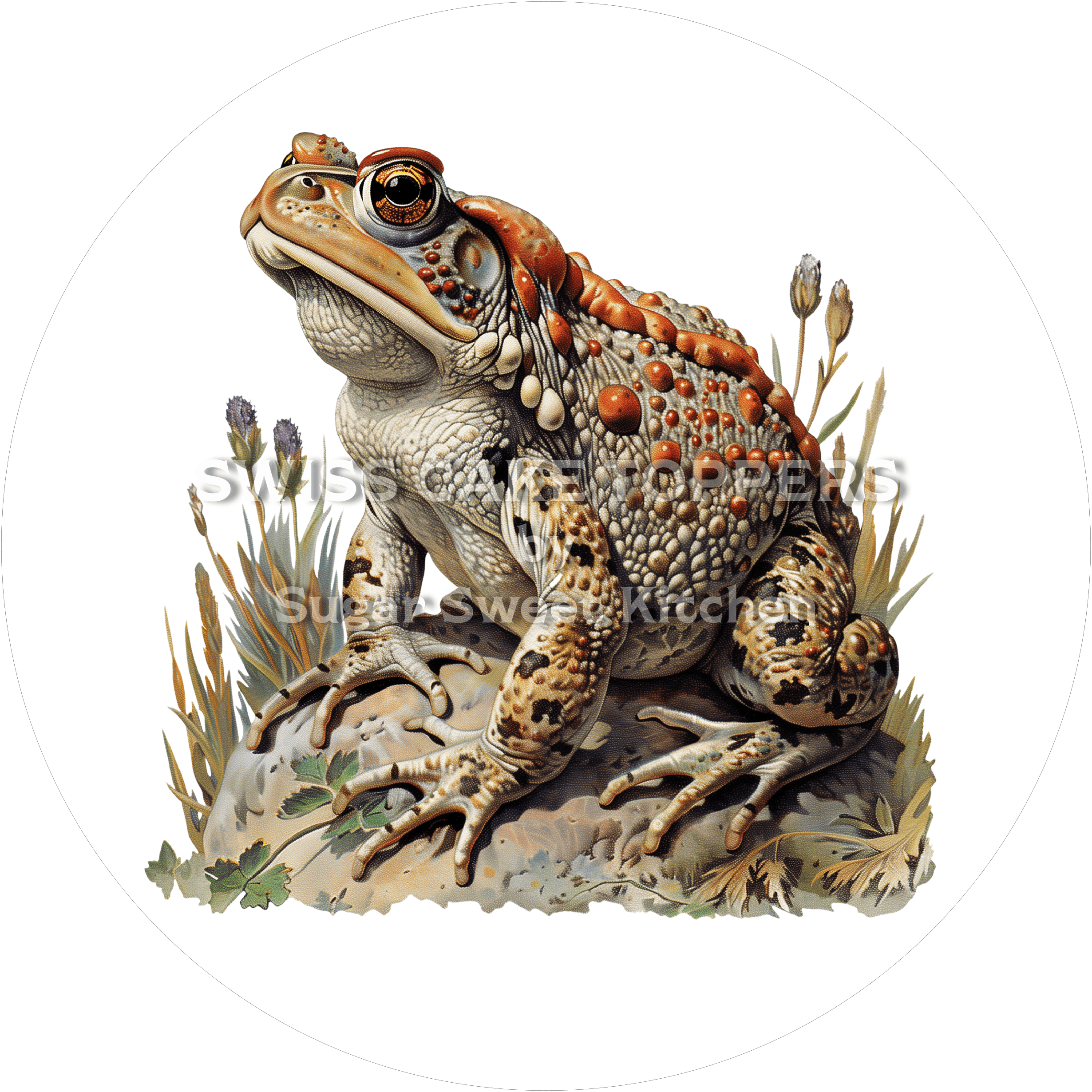 Einzigartiger Frosch-Tortenaufleger2 - personalisierbar - Fondant- Torten- & Cupcakeaufleger Sugar Sweet Kitchen